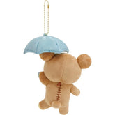 Sanrio Rilakkuma Umbrella Rain then Sunny Plush Keychain